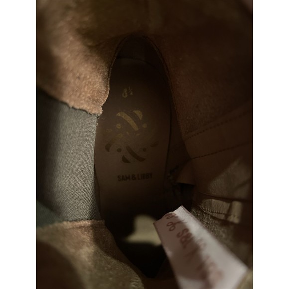 Sam & Libby Camila Boots Womens Size 8.5 Olive Green Heeled Chelsea Boot… - Picture 6 of 7